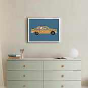 "New York" - Personalized Art Print in Taxi by Jenna Holcomb - In a Room