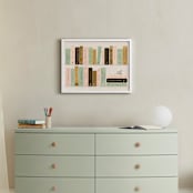 "ABC for booklovers" - Personalized Art Print in Mustard by Lottie Aldarwish - In a Room