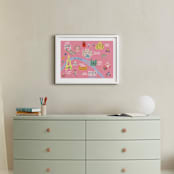 "Paris Map" - Art Print in Rose by Jenna Holcomb - In a Room