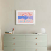 "It's Cool to Be Kind" - Art Print in Blush by Candace Wiant - In a Room