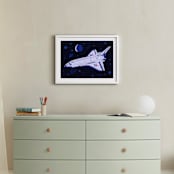 "Space Shuttle" - Art Print in Galaxy by Stefanie Lane - In a Room