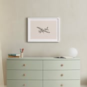 "Take Flight Loose Sketch 1" - Art Print in Beige by Katie Mulder - In a Room