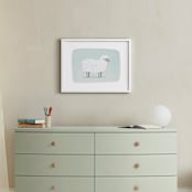 "woolly sheep" - Art Print in sky by Karidy Walker - In a Room