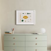 "American Football Vocab" - Art Print in Hunter by Dana Beckwith - In a Room