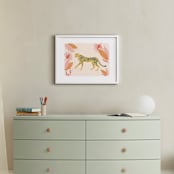 "speedy cheetah" - Art Print in melon by peetie design - In a Room