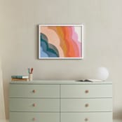 "Rainbow Clouds" - Art Print in Rainbow by Carrie Moradi - In a Room
