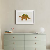 "Stegosaurus" - Art Print in Cream by Amy Mullen - In a Room