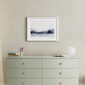 "Alaska from Sea" - Art Print in Navy by Kelsey McNatt - In a Room
