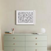 "Peek A Boo" - Art Print in Black & White by Helen H Wu - In a Room