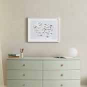 "Wild World Map" - Art Print in Sky by Jessie Steury - In a Room