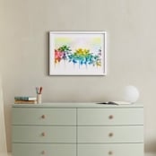 "Rainbow palms" - Art Print in Rainbow by Dawn Smith - In a Room