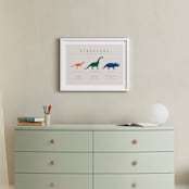 "Dino Timeline" - Art Print in Multicolor by Ashley Presutti Beasley - In a Room