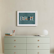 "Space to Explore III" - Art Print in Twilight by Heather Schertzer - In a Room