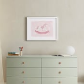 "Rocking Horse" - Art Print in Rose by Laura Bercovich - In a Room