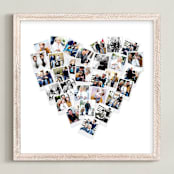 "Heart Snapshot Mix® Photo Art" - Framed Photo in White by Minted - Framed