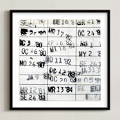 "Date Due" - Art Print in Ivory by ALICIA BOCK - Framed