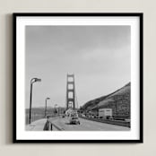 "Golden Gate Bridge" - Art Print in Black and White by Austin Warnock - Framed