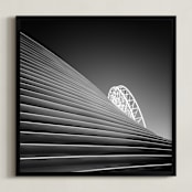"Stripped" - Art Print in Black & white by Angie McMonigal - Framed