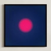 "Sun in the dust. Variations 1" - Art Print in Blue and Red by Arash Fattahi Acosta - Framed