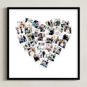 "Heart Snapshot Mix® Photo Art" - Framed Photo in White by Minted - Framed