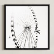 "Rise" - Art Print in Slate Gray by Stacy Kron - Framed