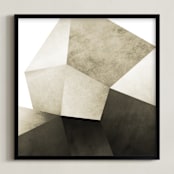 "Lemurian Facets One" - Art Print in Lemurian Latte by Hannah Lipking - Framed