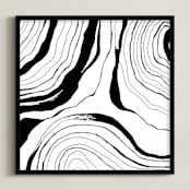 "Story Lines (Two)" - Art Print in India Ink by Hannah Lipking - Framed