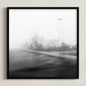 "Motion  Series 1" - Art Print in Rail Gray by Sally M. Olivier - Framed