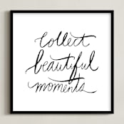 "collect beautiful moments" - Art Print in white by Vivian Yiwing - Framed
