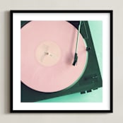 "The Pink Record" - Art Print in Disco by Caroline Mint - Framed