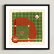 "Dinger 2 Diamond in the Rough" - Art Print in Clay by Kamala Nahas - Framed