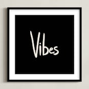 "Vibes" - Art Print in Rich Black by Erika Firm - Framed