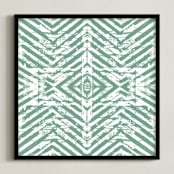 "No.8 A" - Art Print in Sea Blue by Joe Barka - Framed