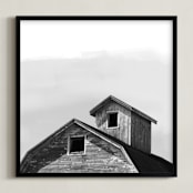 "Salvage Slate Barn Series 3" - Art Print in Slate Gray by Sheila Corcoran - Framed
