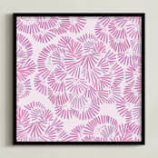 "Floral Way" - Art Print in Lavender by Christine Llewellyn - Framed