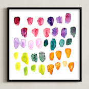 "Watercolor Study" - Art Print in Spectrum by Stacy Kron - Framed