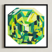 "Peridot" - Art Print in Peridot Green by Paper Monkey Press - Framed