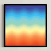 "Ombré Sunset" - Art Print in Rainbow Multi by JaxRobyn - Framed