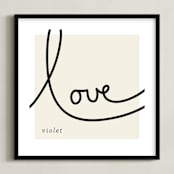 "Sweet Sophistication" - Personalized Art Print in Linen by Erin Pescetto - Framed