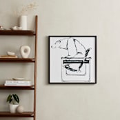 "Wassily Chair Bear" - Art Print in Black by Flume Design - In a Room