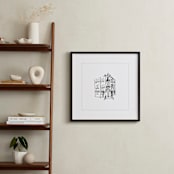 "Paris Street Shop 3" - Art Print in Black and White by Phrosné Barwood - In a Room