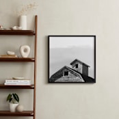 "Salvage Slate Barn Series 3" - Art Print in Slate Gray by Sheila Corcoran - In a Room