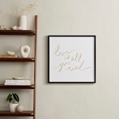 "Love Lyrics" - Art Print in gold by rose lindo - In a Room