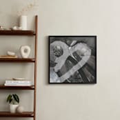 "White and Black Vapor Two  Series 1" - Art Print in White and Black by Angela Simeone - In a Room
