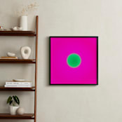 "Sun in the dust. Variations 15" - Art Print in Pink and Green by Arash Fattahi Acosta - In a Room