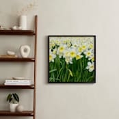 "Daffs 2" - Art Print in Daffodil yellow by Sea and Sky - In a Room
