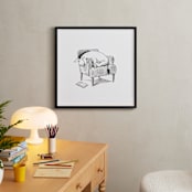 "Eeyore Lounging | Winnie The Pooh" - Art Print in White by Stefanie Lane - In a Room