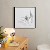 "San Francisco" - Art Print in Jet black by Neeta Sawhney - In a Room