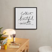 "collect beautiful moments" - Art Print in white by Vivian Yiwing - In a Room