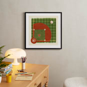"Dinger 2 Diamond in the Rough" - Art Print in Clay by Kamala Nahas - In a Room